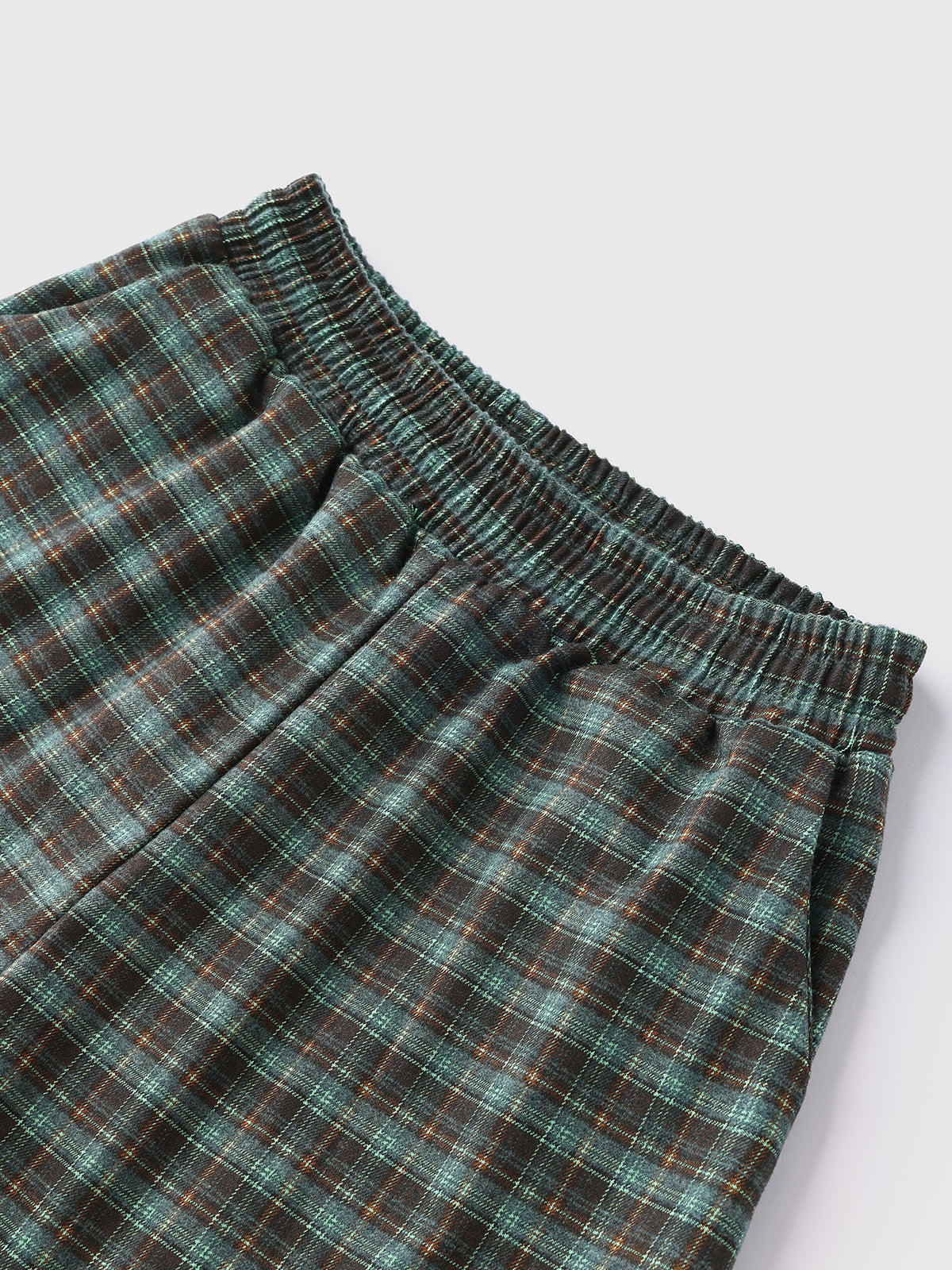Double Vision Check Cut Pants – Forest Green