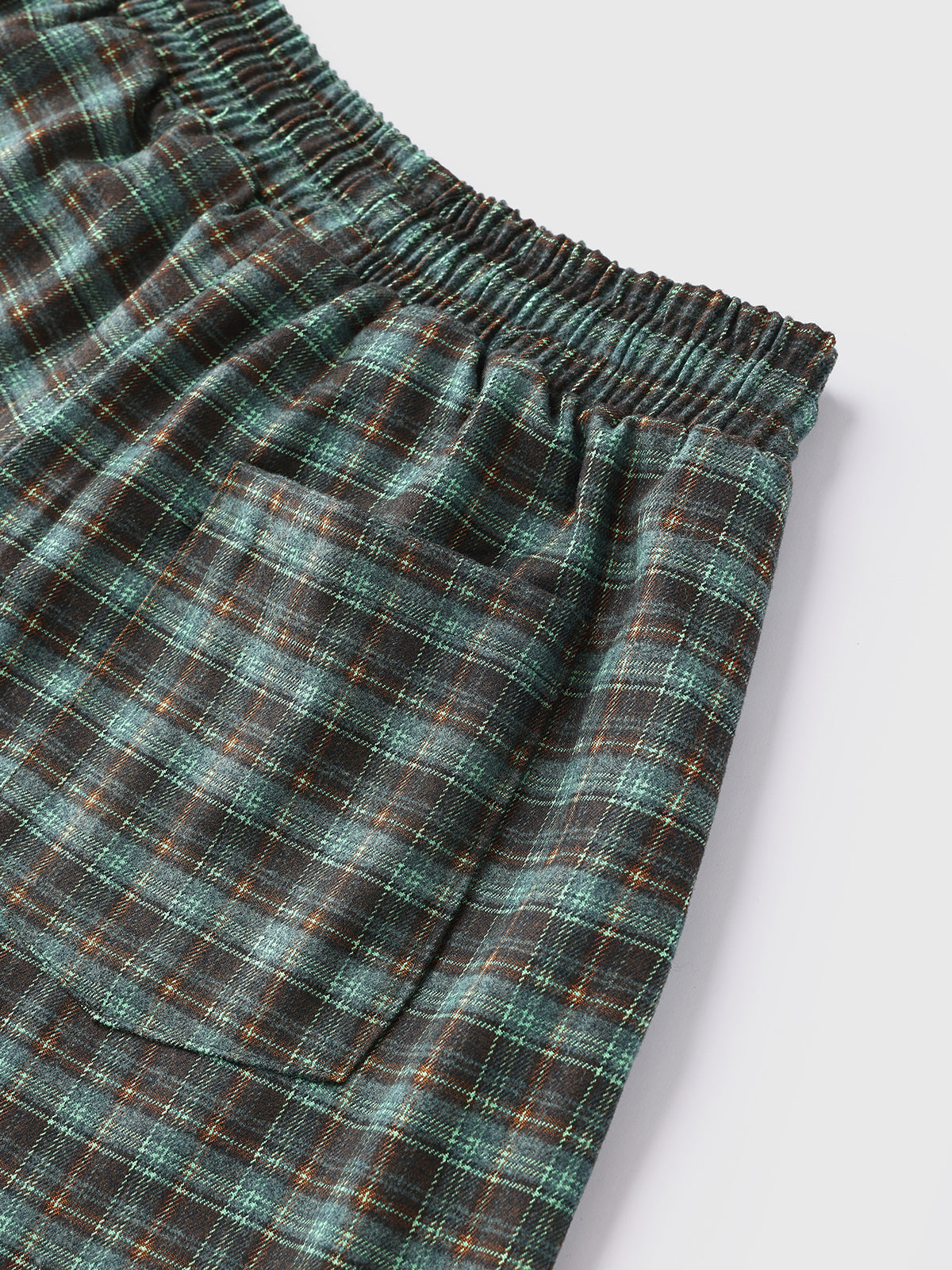 Double Vision Check Cut Pants – Forest Green