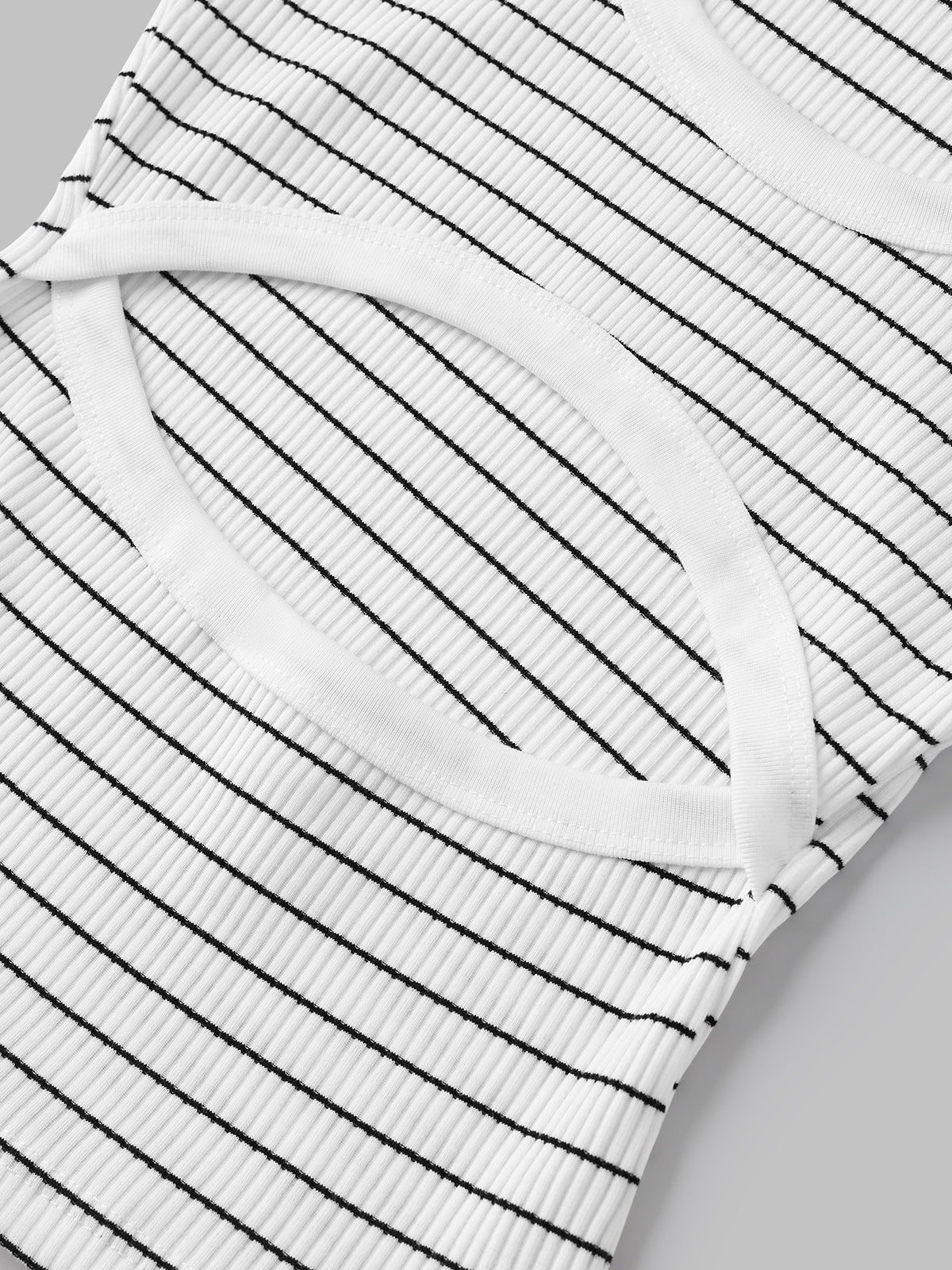 Segment Play Stripe Sleeve Top – Cream Ink