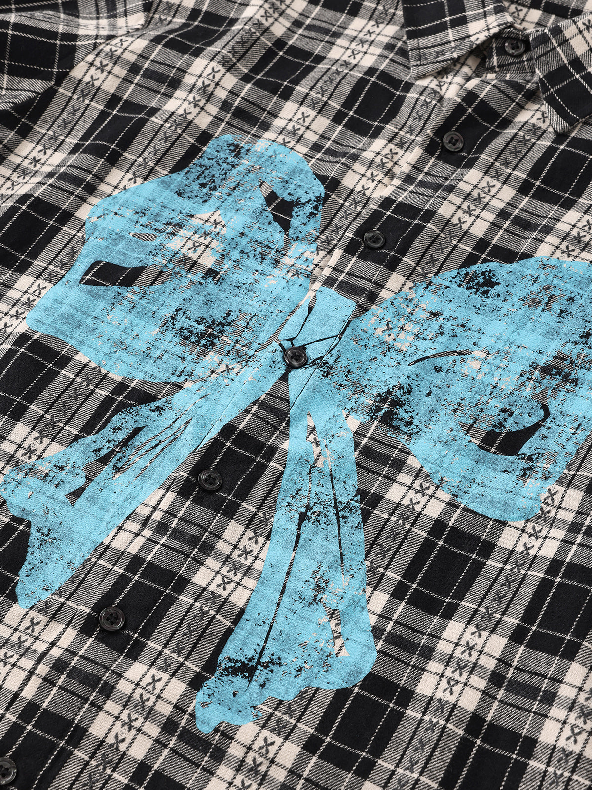 Soft Threat Bow Shirt – Shadow Check