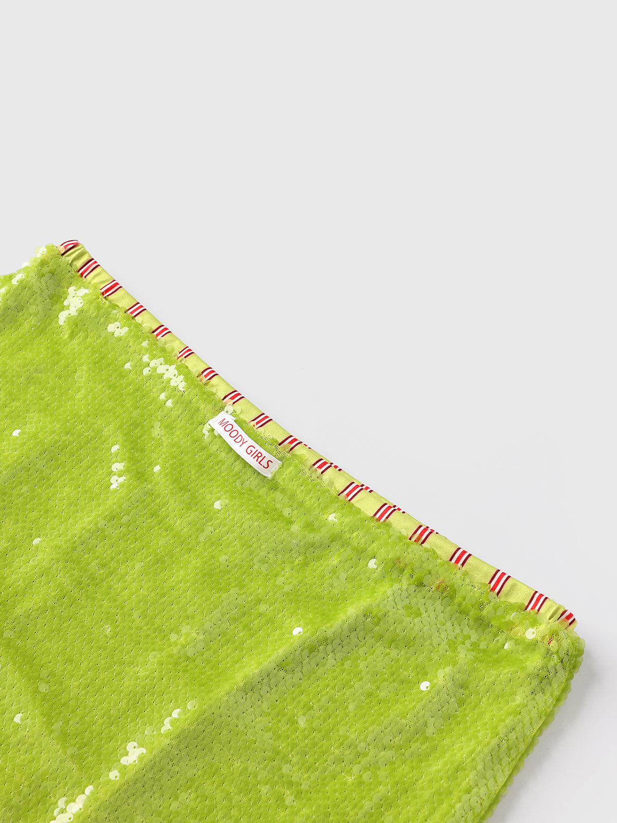 High Voltage Sequined Mini Skirt – Acid Green