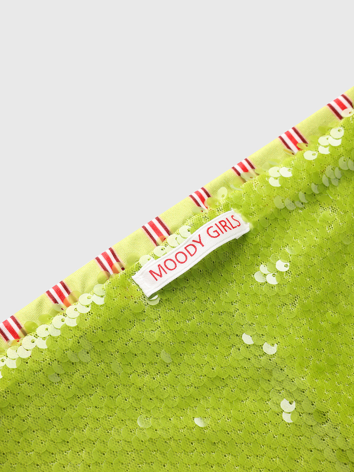 High Voltage Sequined Mini Skirt – Acid Green