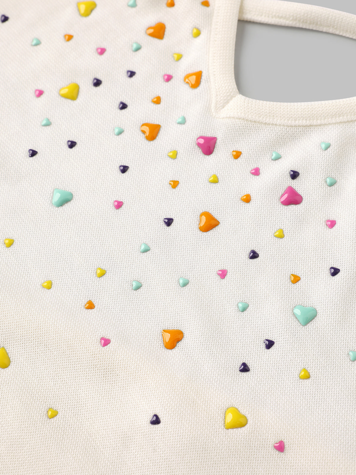 Neckline Tension Halter Tank – Rainbow White