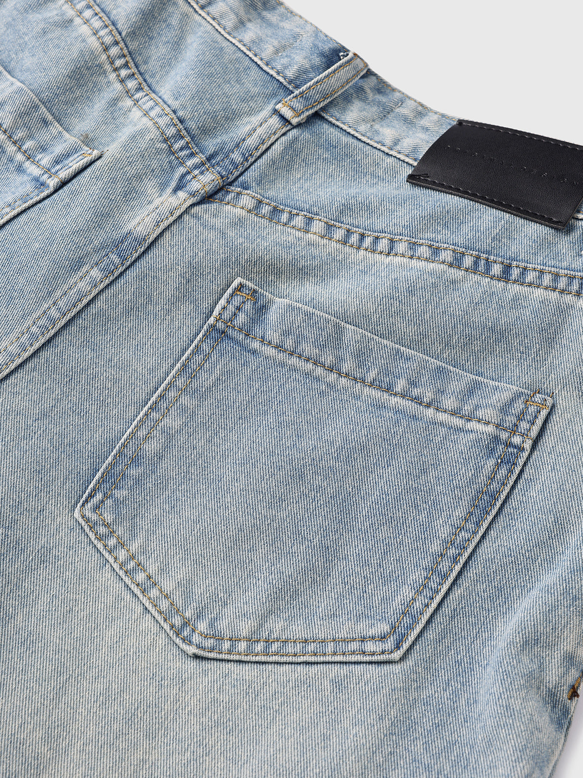 Bent Line Denim Pants – Pale Blue