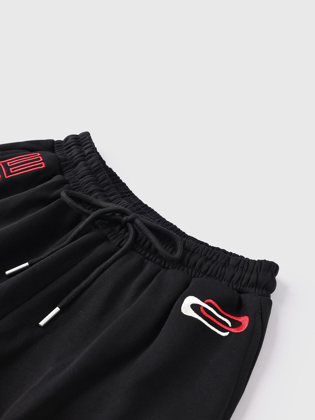Split Power Wide Training Pants – Black Red