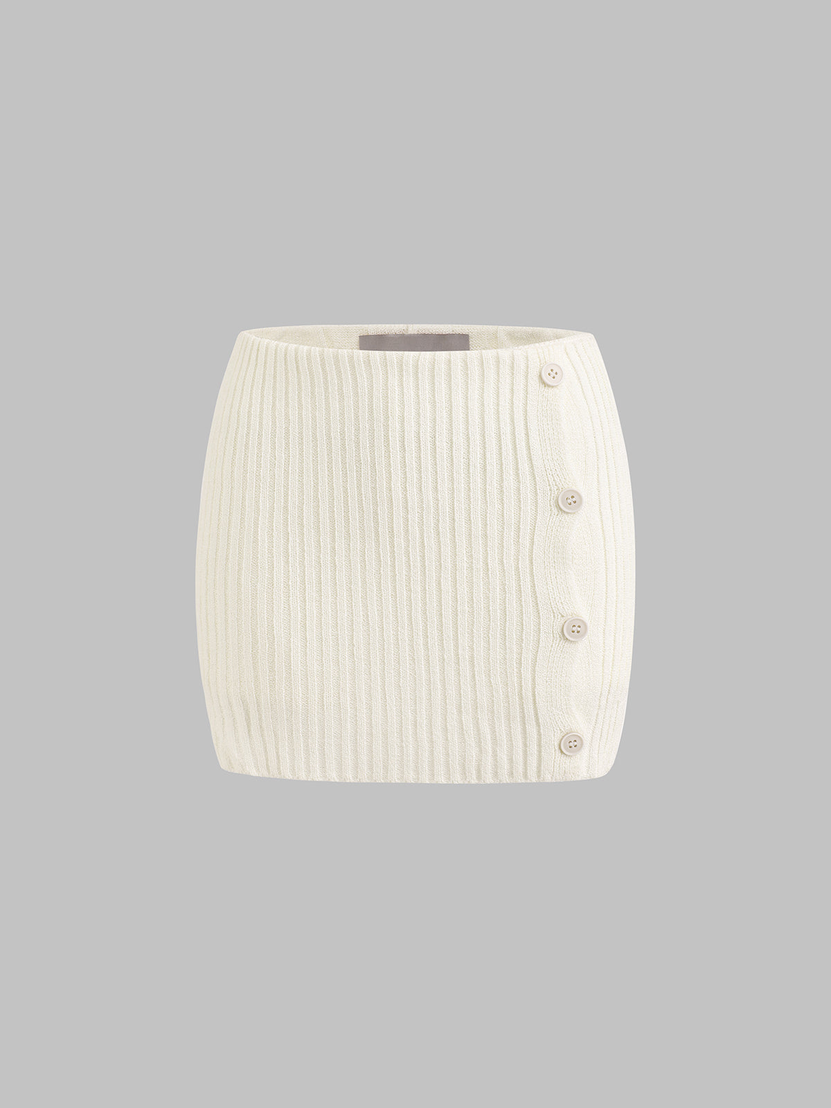 Open The book to Find a Knit  Skirt – Bone White