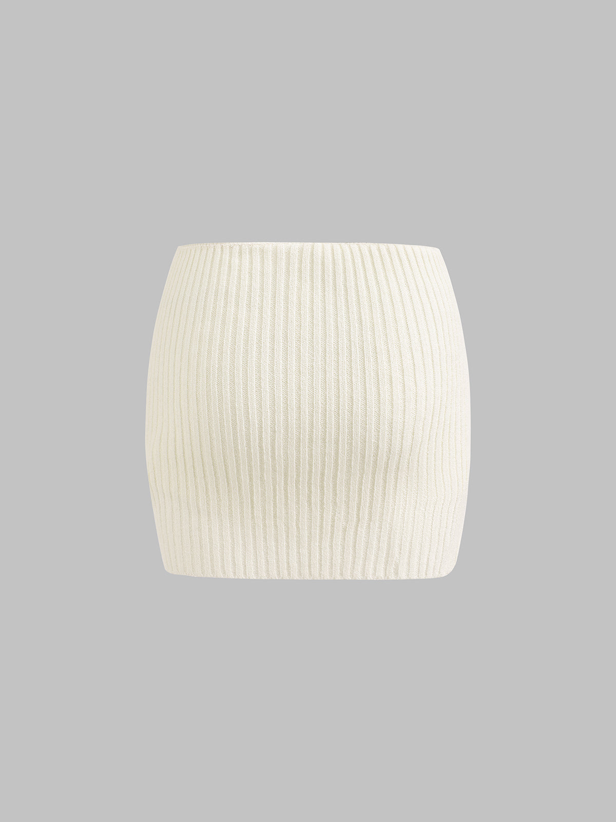 Open The book to Find a Knit  Skirt – Bone White