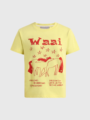 Sunny Noise Graphic Tee - Lemon Yellow