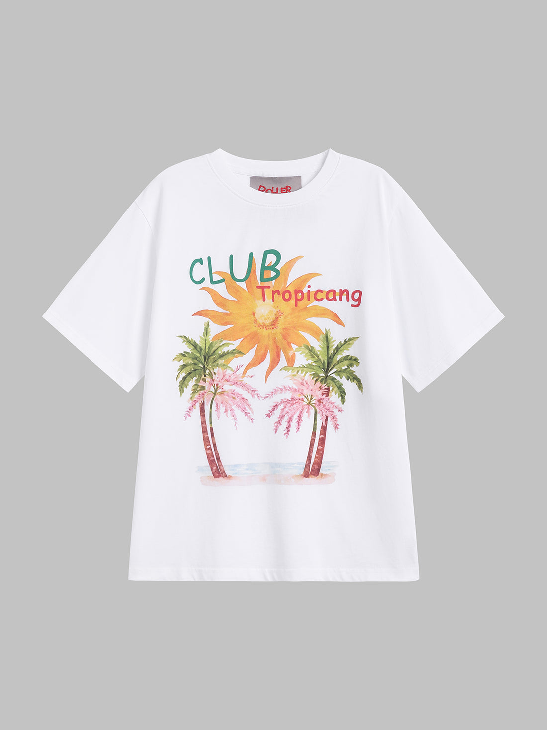 Sketchbook Flower Tee - Chalk White
