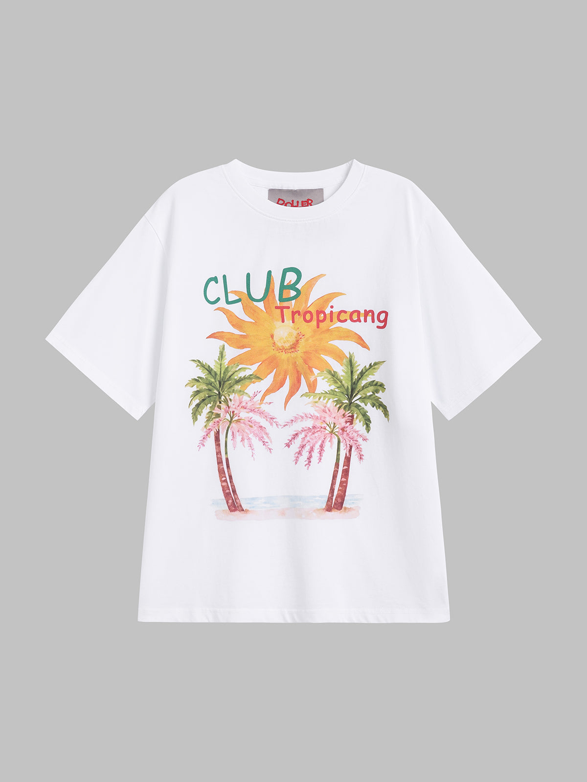 Sketchbook Flower Tee - Chalk White