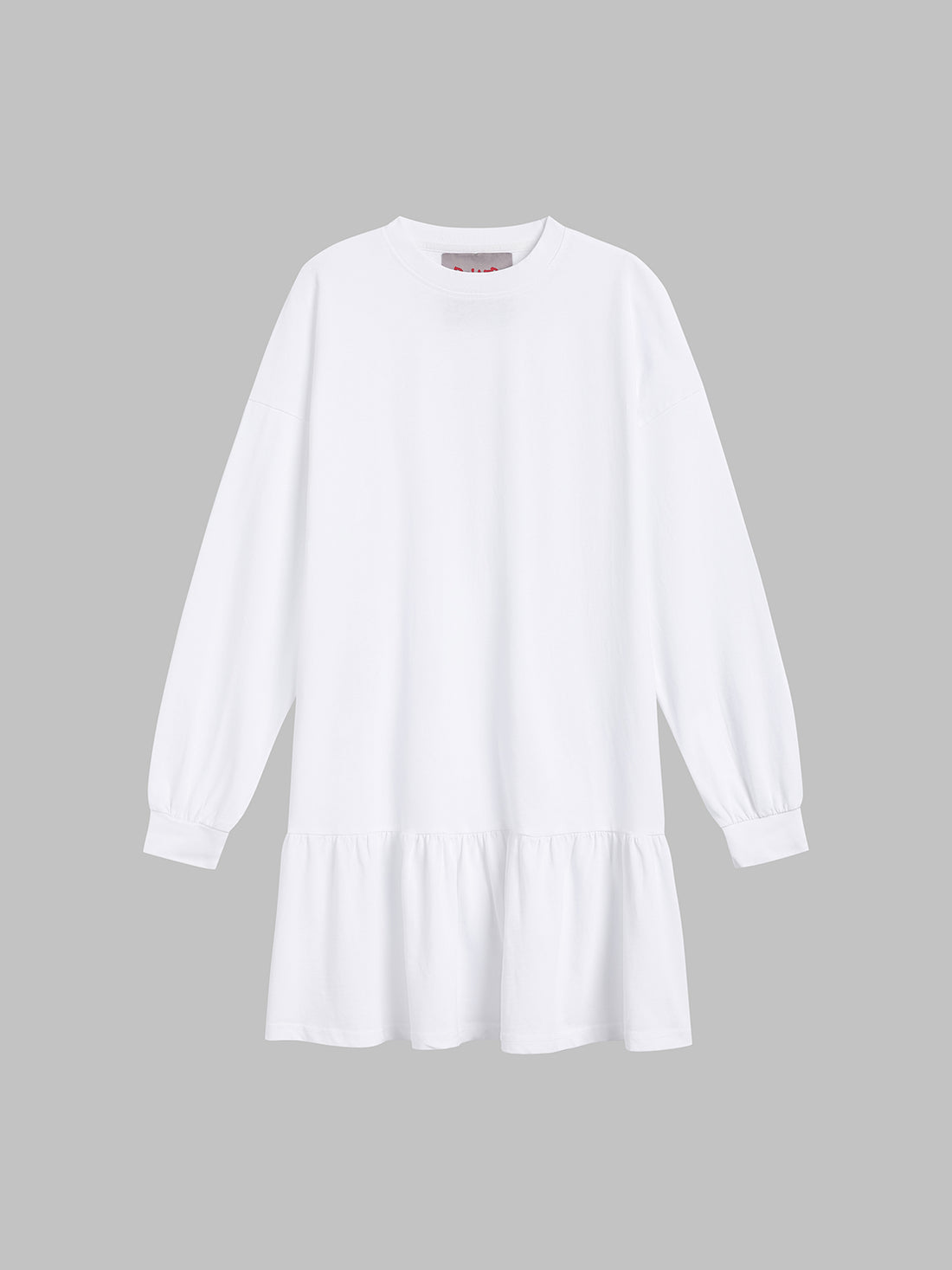 Pleat Study Graphic Dress - Chalk White