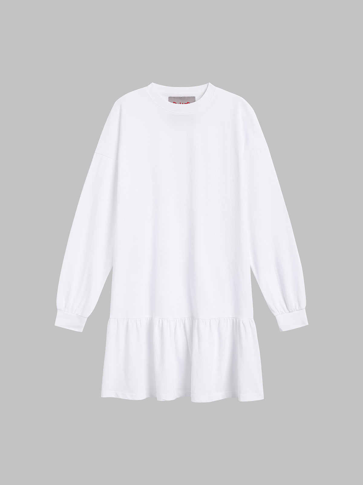 Pleat Study Graphic Dress - Chalk White