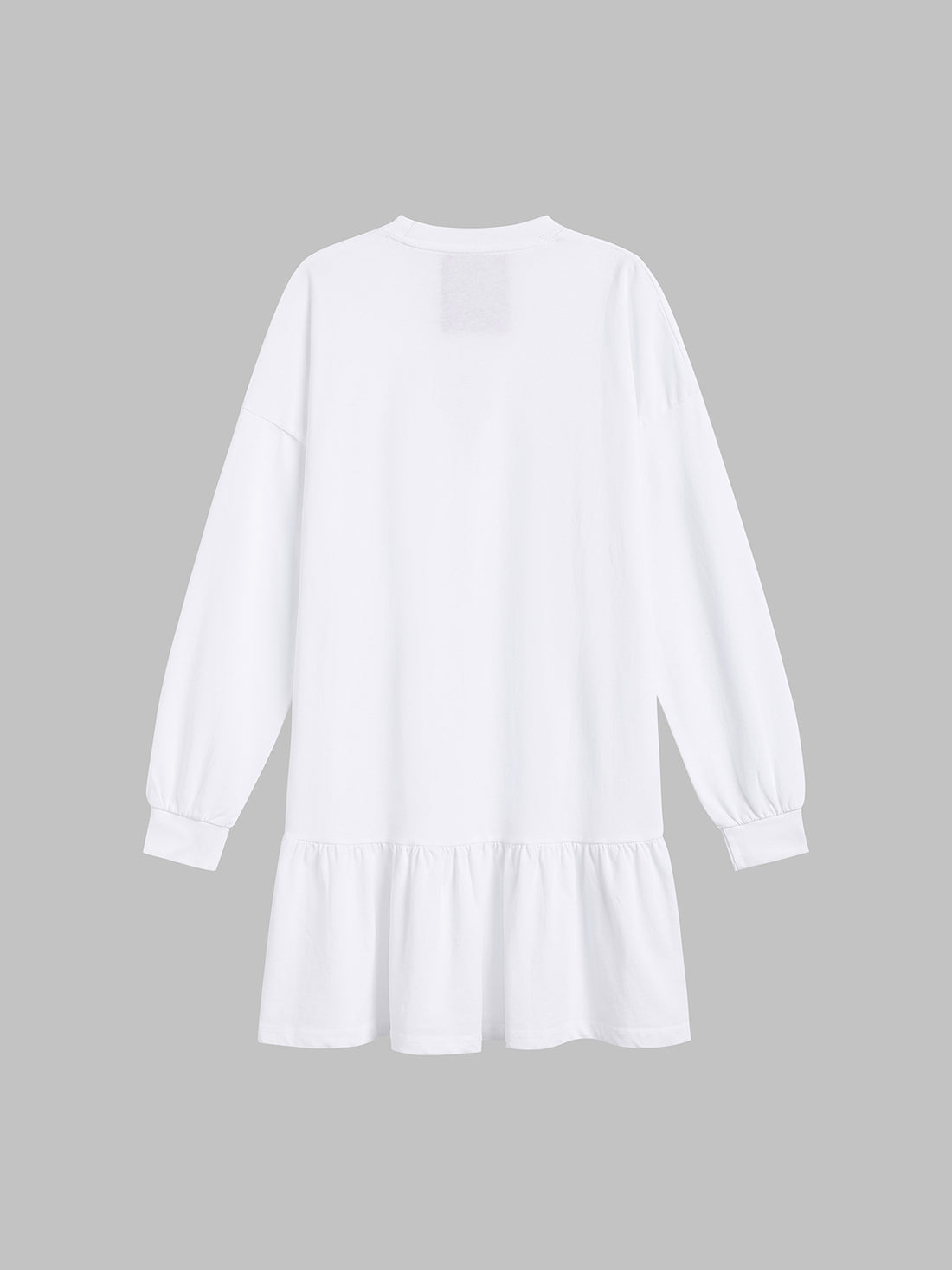 Pleat Study Graphic Dress - Chalk White