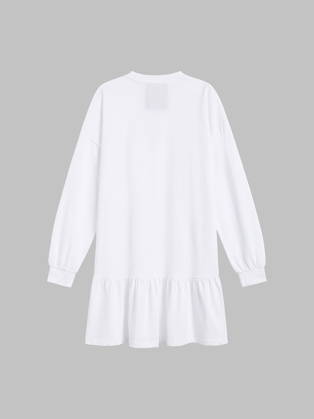 Pleat Study Graphic Dress - Chalk White