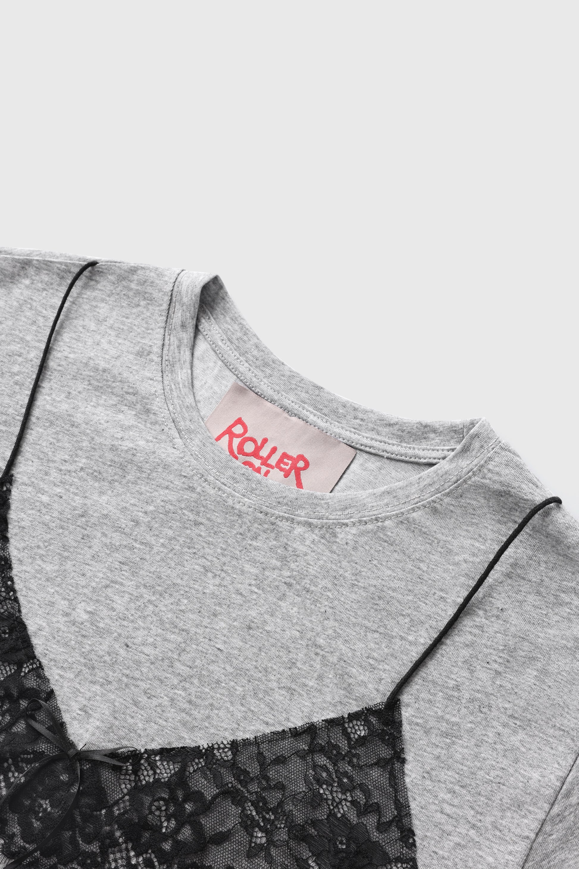 Brick Lane Layered-look Lace Cami T-Shirt - Grey