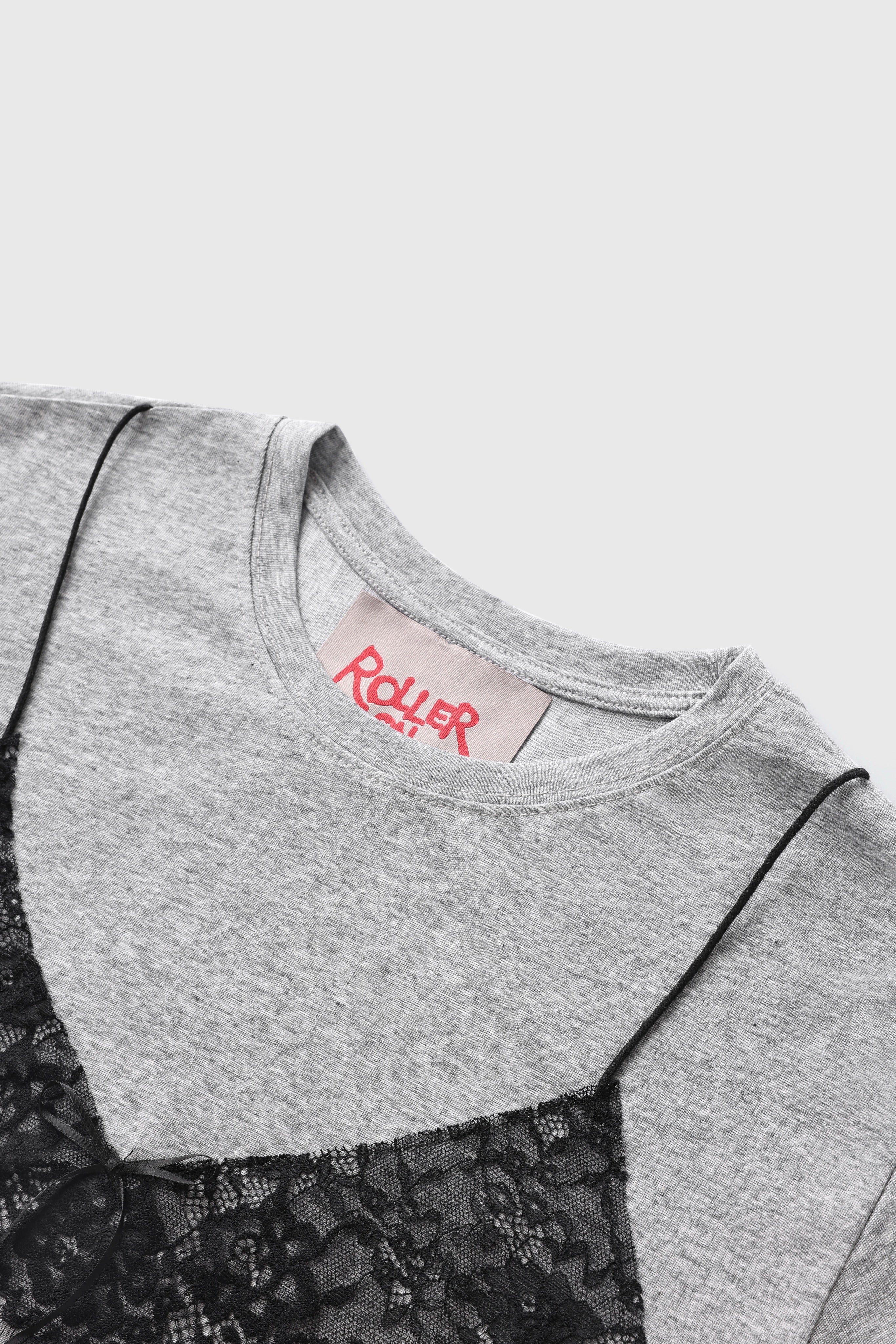Brick Lane Layered-look Lace Cami T-Shirt - Grey