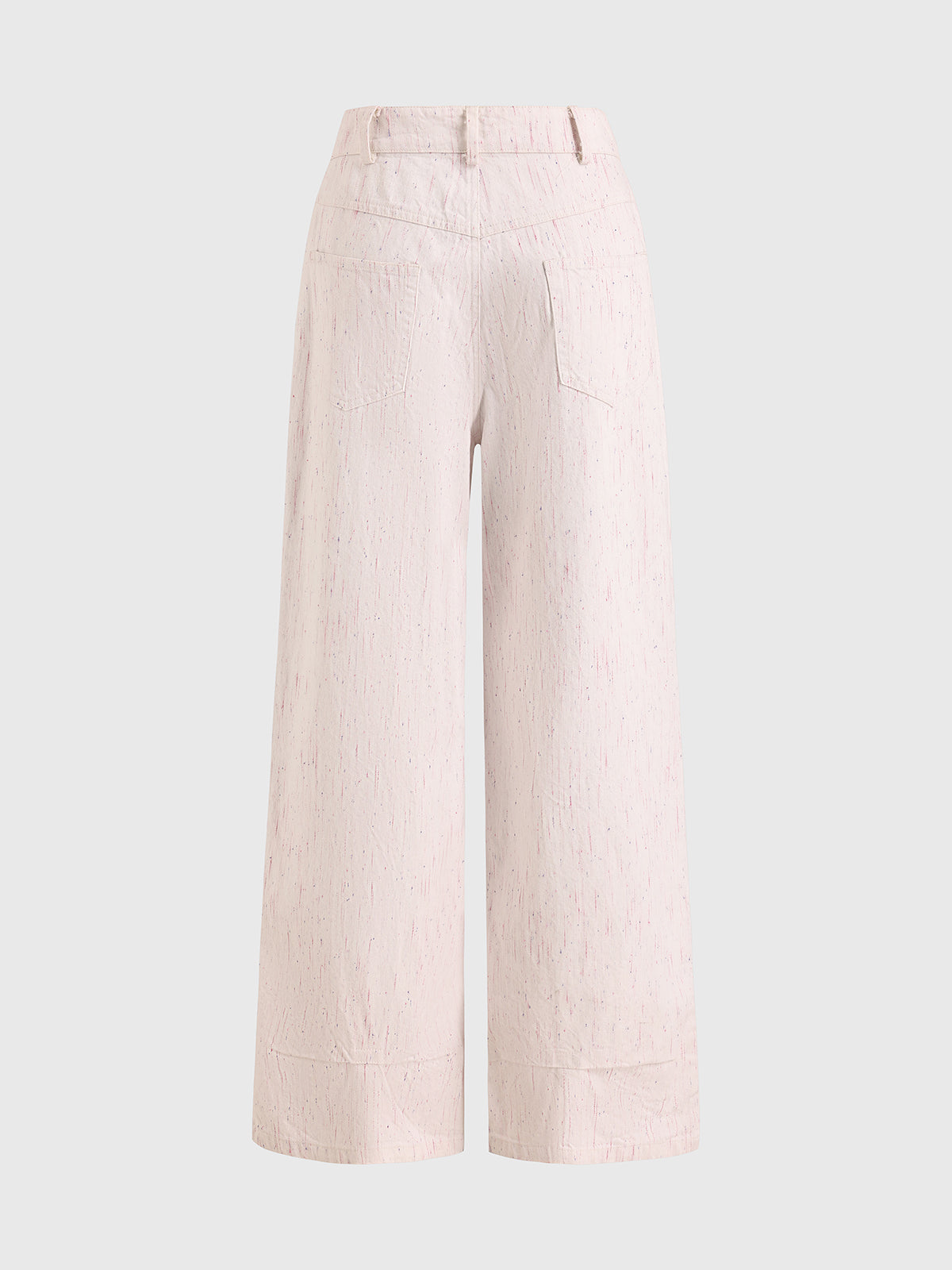 Dolled Office High-waisted Straight Relaxed Pants - Pink