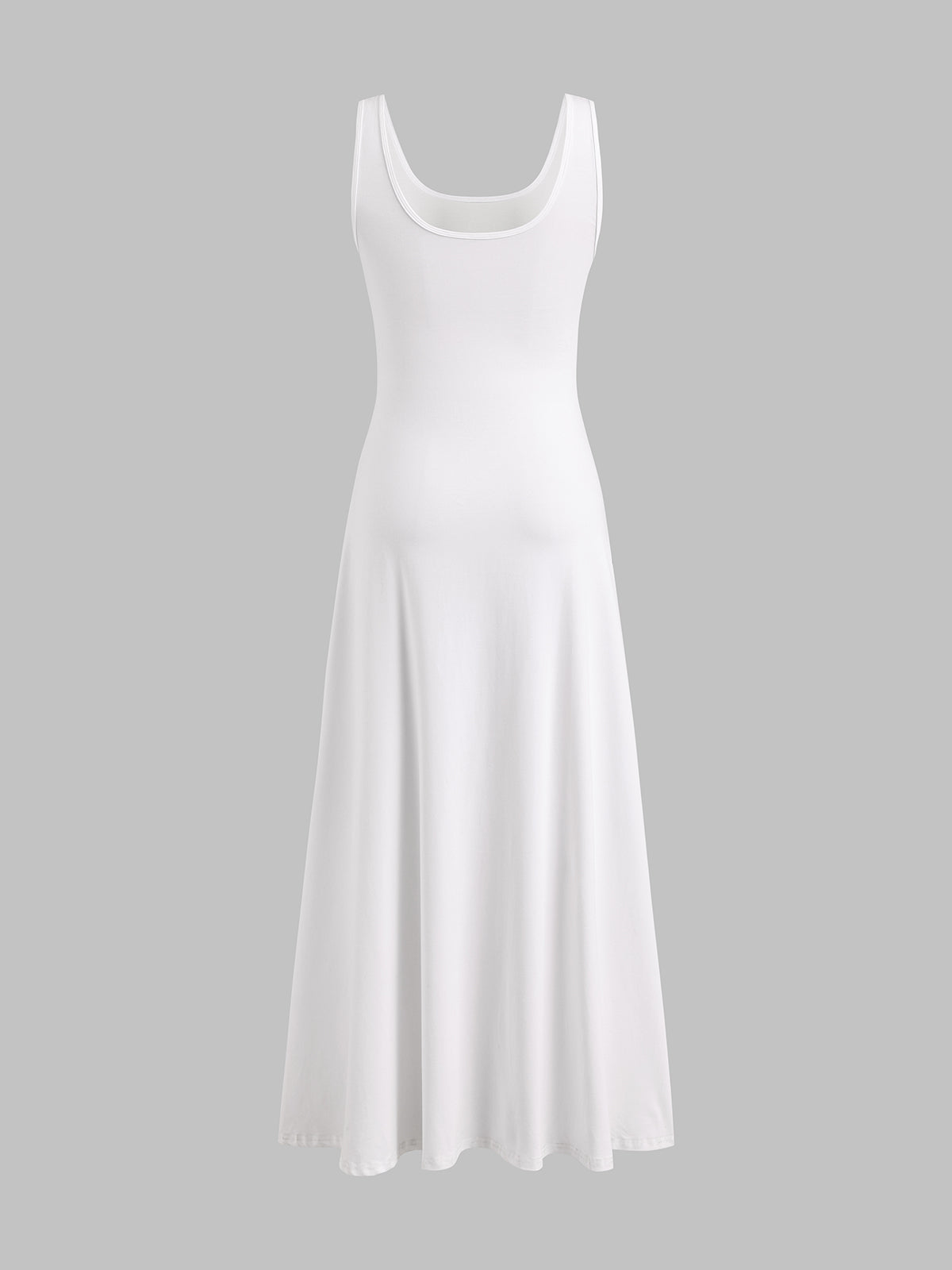 Brick Lane Bow Graphic Print Layered-look Maxi Dress - White