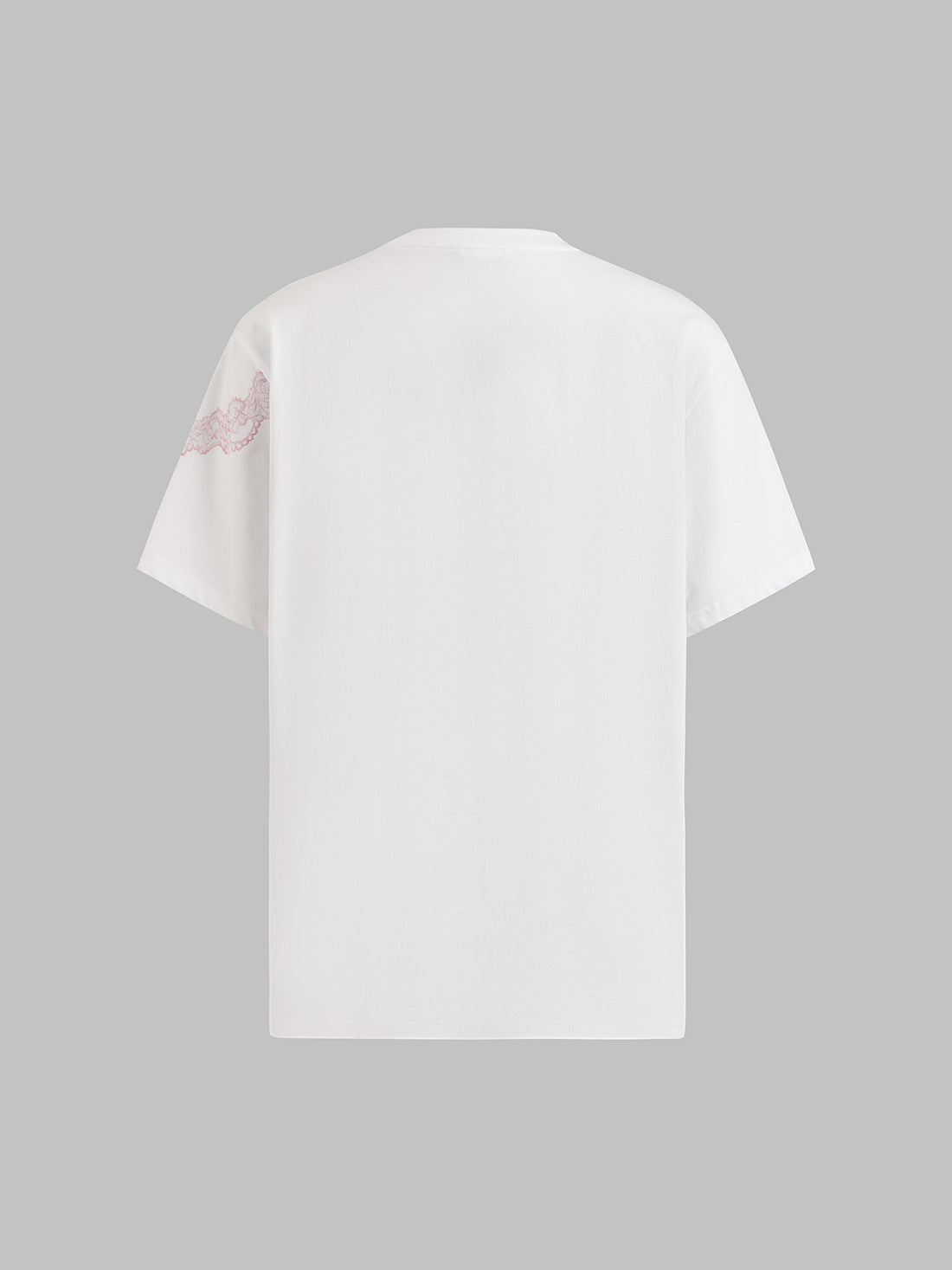 Brick Lane Baggy Butterfly Illustration Print Tee - White