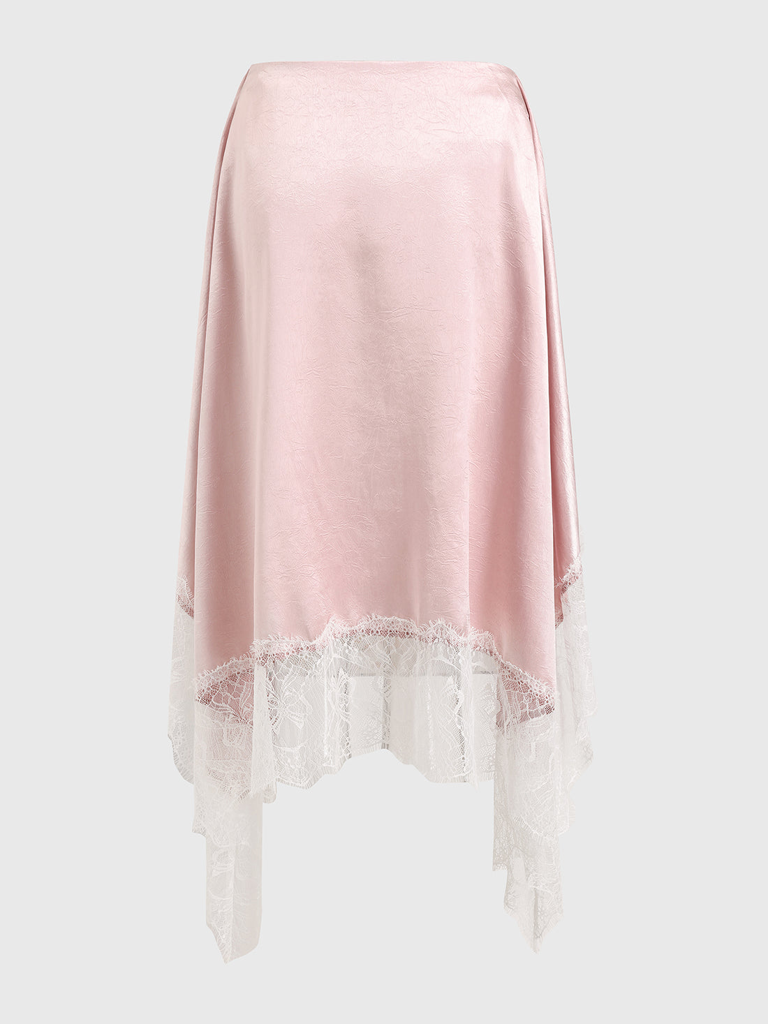 Brick Lane Lace Detailed Deconstructed Skirt - Pink
