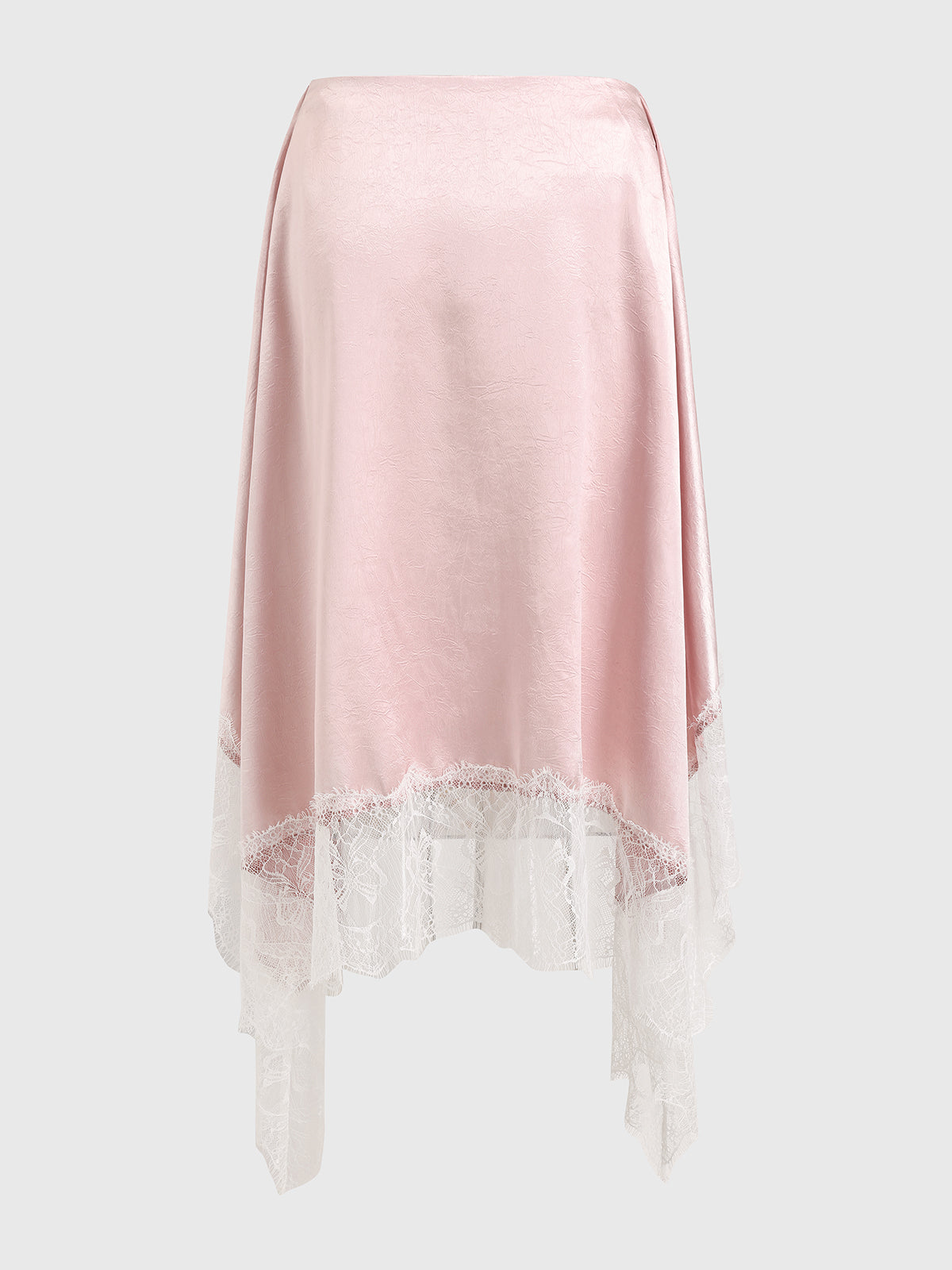 Brick Lane Lace Detailed Deconstructed Skirt - Pink