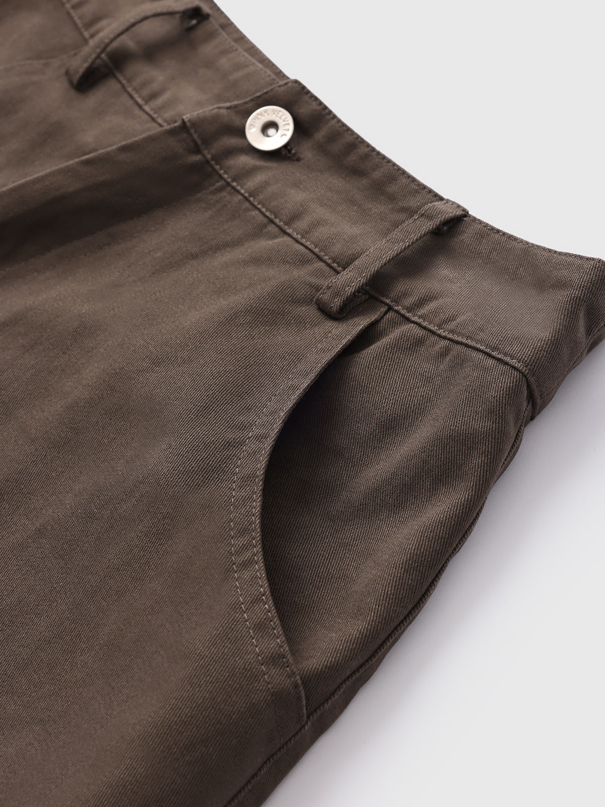 Brick Lane A-line Contrast Color Asymmetric Skirt - Coffee