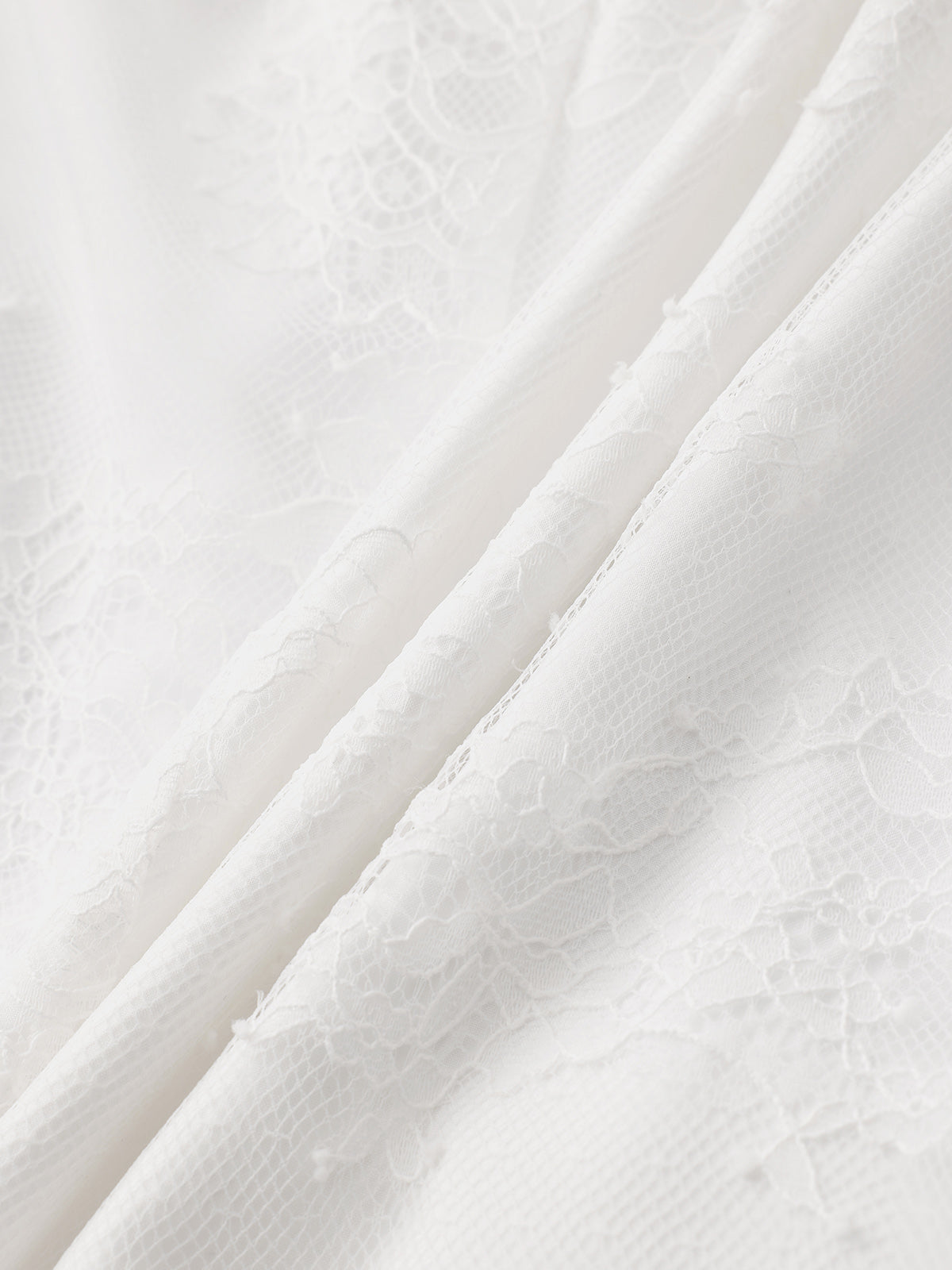 Dolled Office Lace Patchwork Flowy Maxi Dress - White