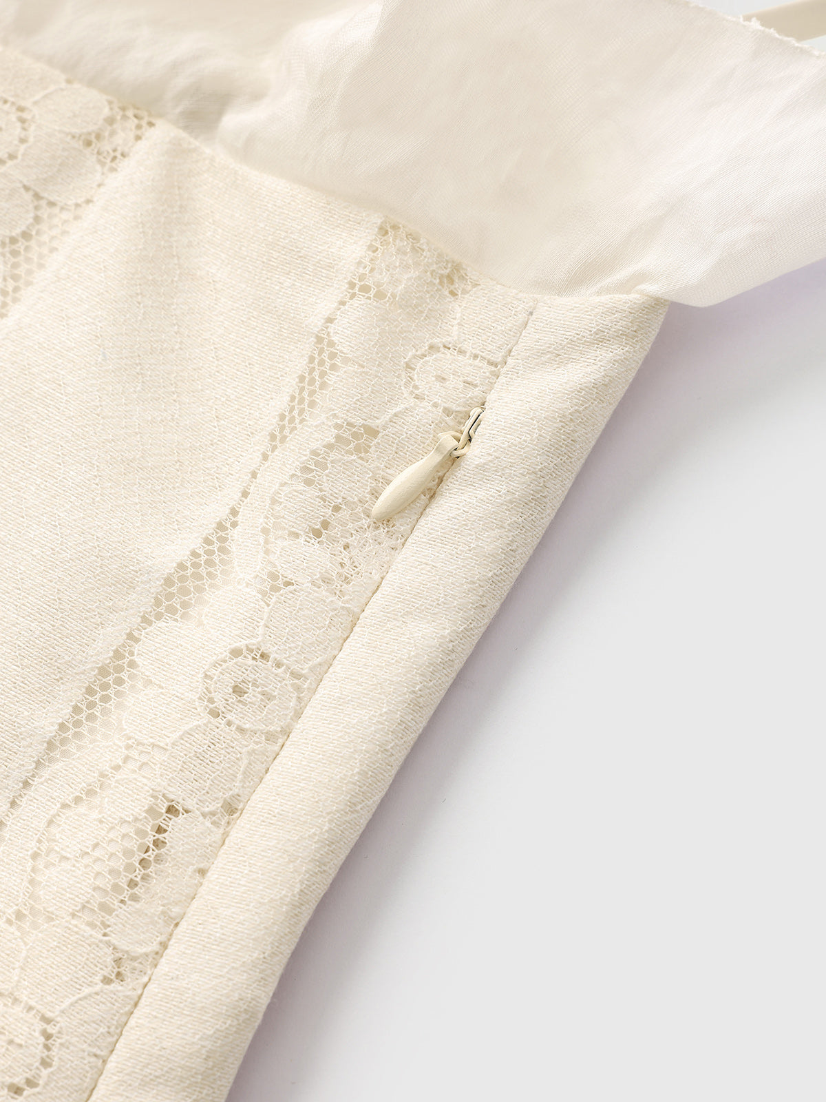 Dolled Office Lace Detailed Cami Maxi Dress - Cream