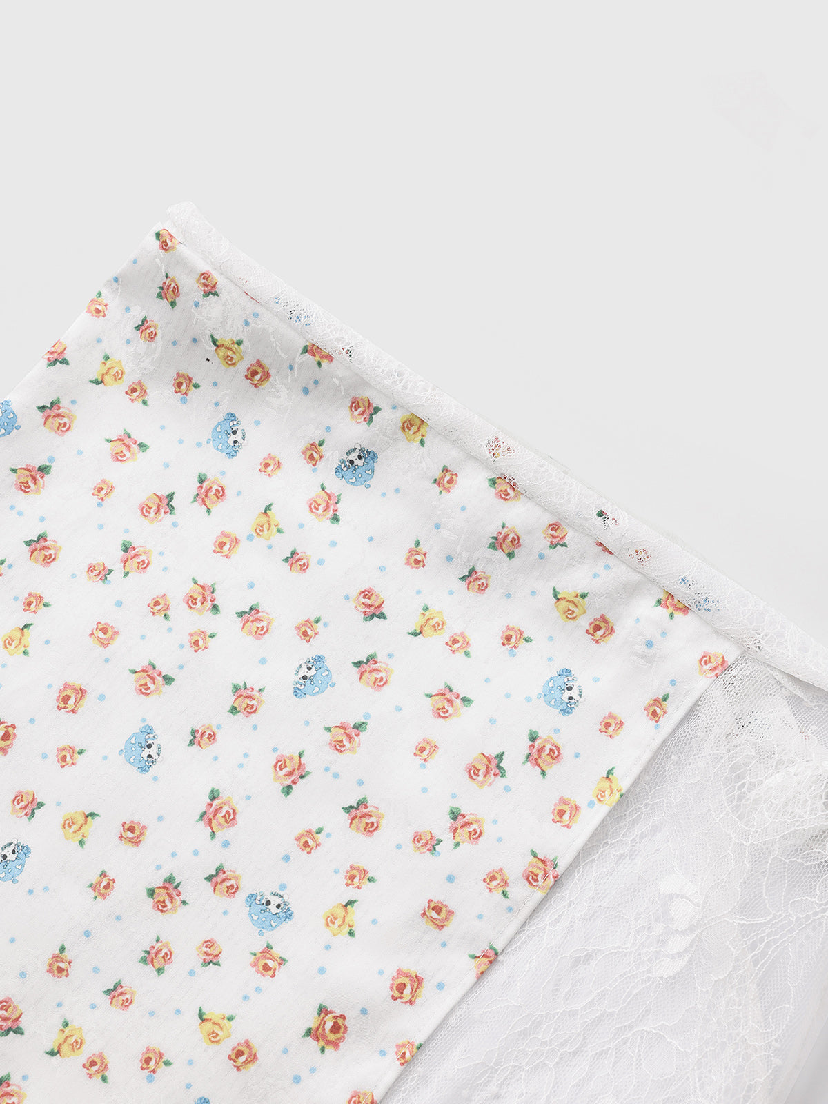 Brick Lane Lace Detailed Deconstructed Skirt - Apricot
