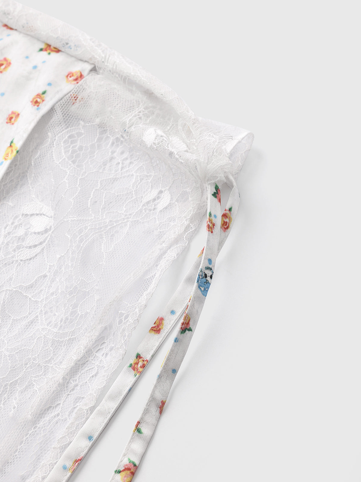 Brick Lane Lace Detailed Deconstructed Skirt - Apricot
