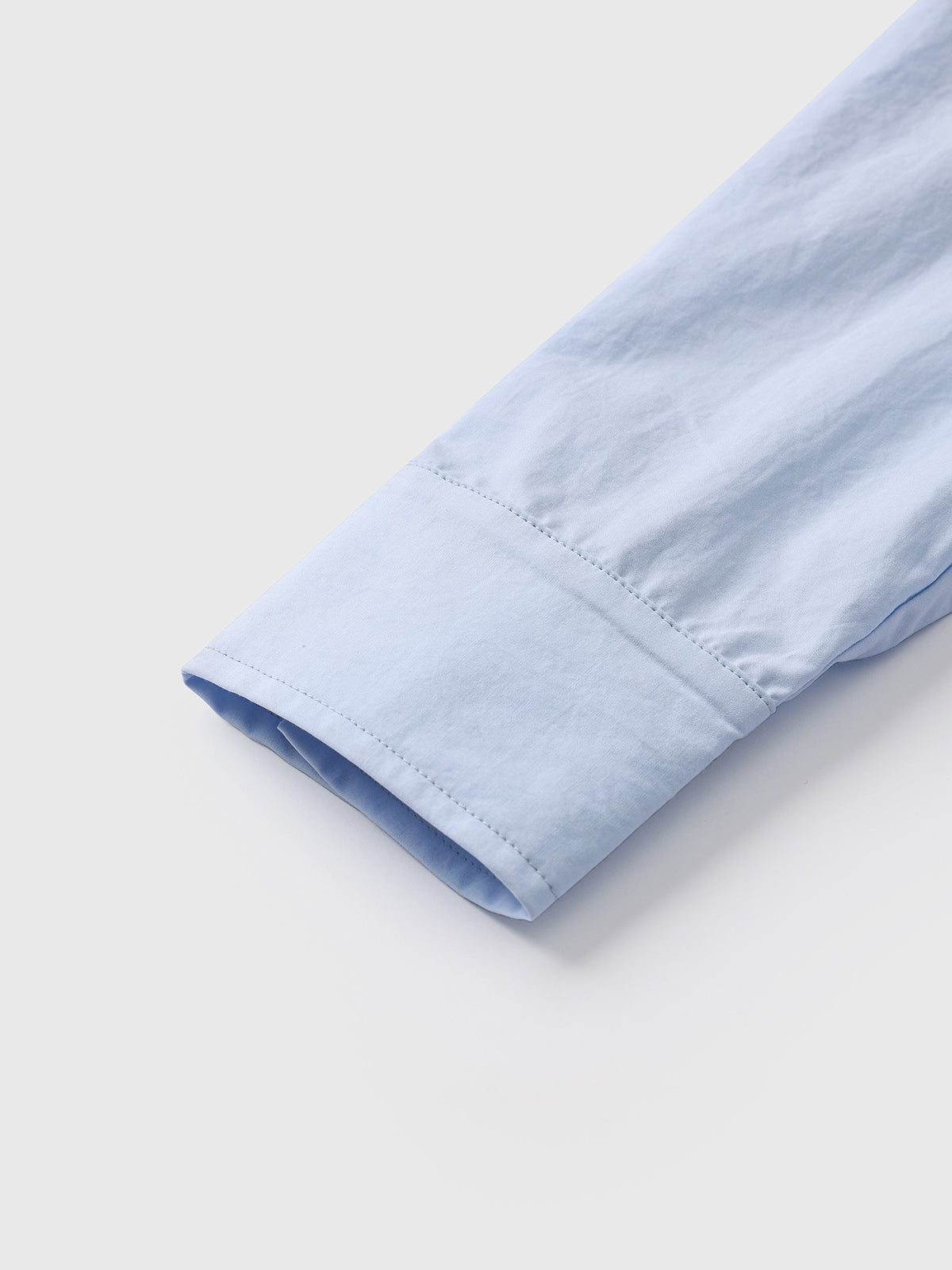 Dolled Office Baggy Stripe Contrast Collar Shirt - Blue/White