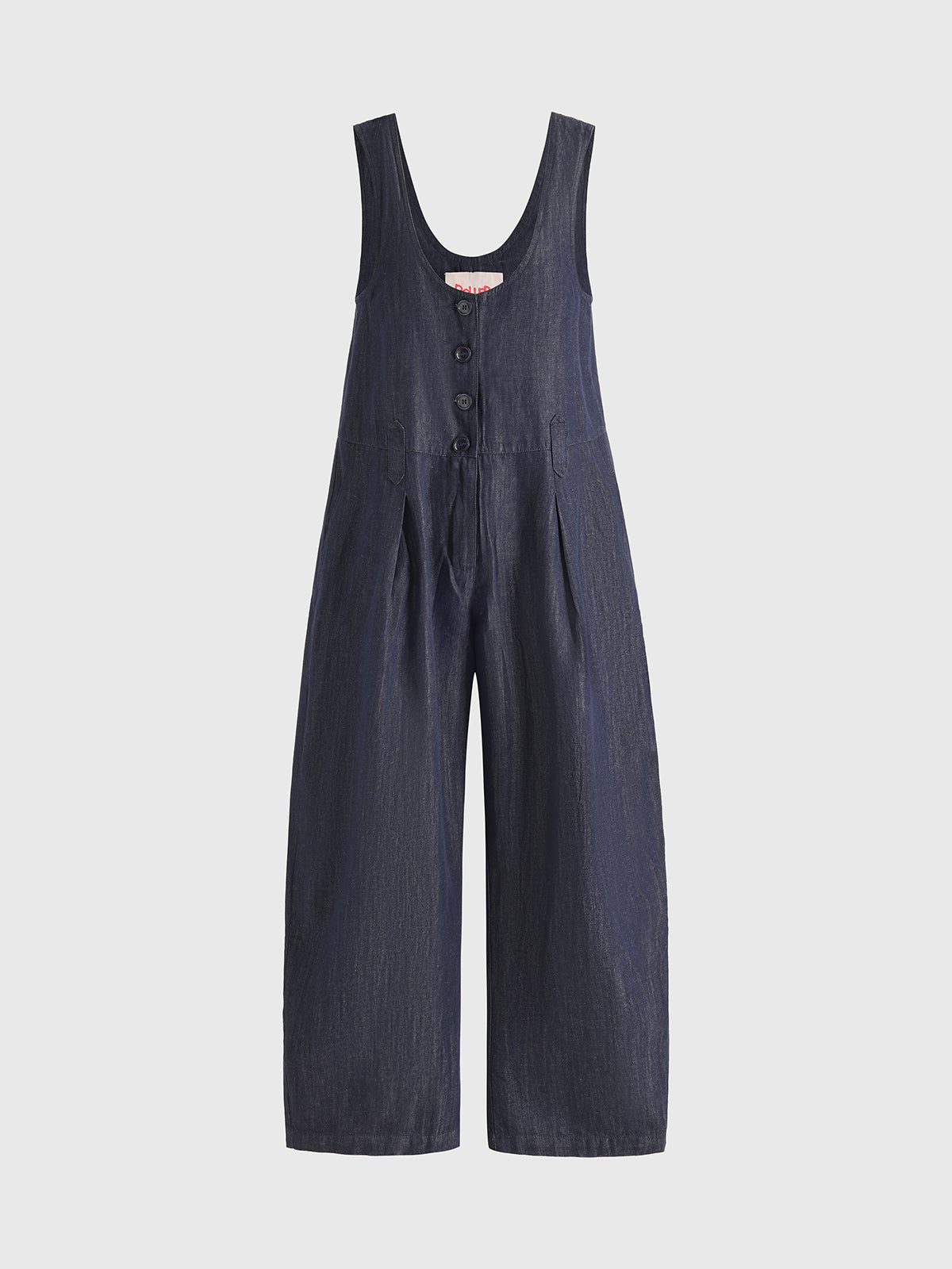 Brick Lane Wide-leg Utility Cargo Jumpsuit - Navy