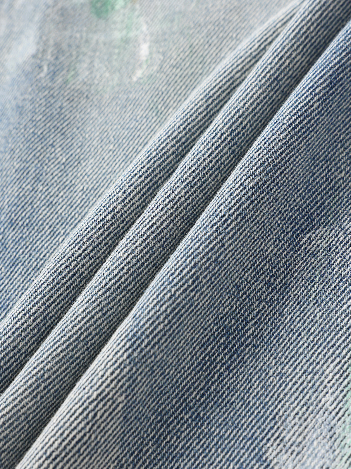 Brick Lane Wide-leg Snow Wash Distressed Jeans - Light Blue