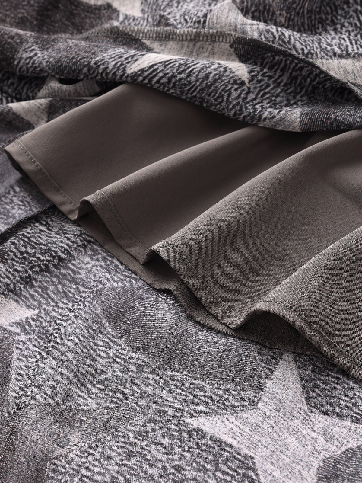 Brick Lane Star Mesh Asymmetric Hem Maxi Dress - Grey