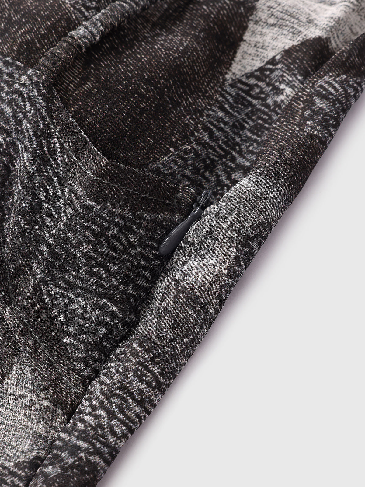 Brick Lane Star Mesh Asymmetric Hem Maxi Dress - Grey
