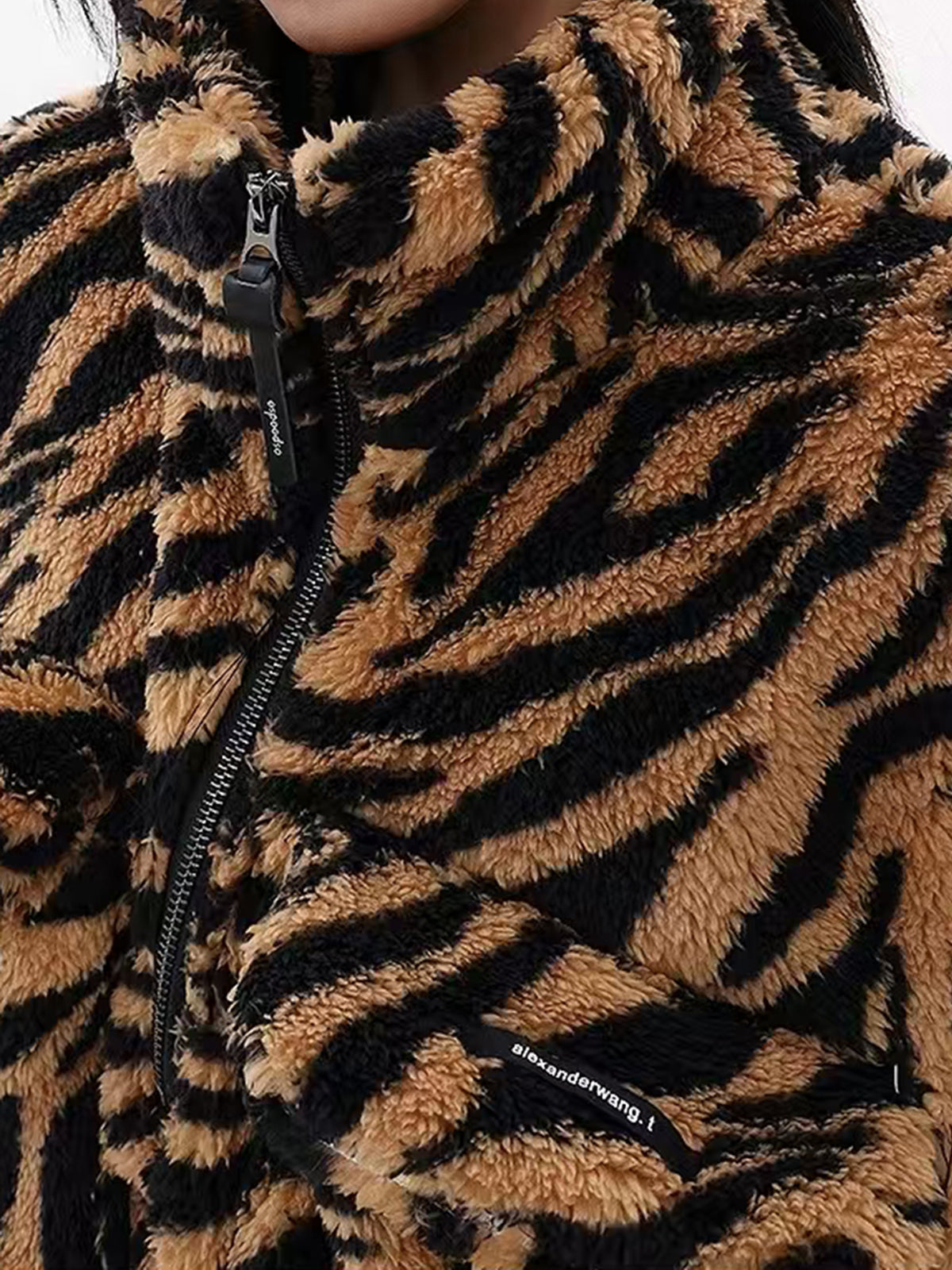 Brick Lane Leopard Print Cropped Knit Shrug Sweater - Brown