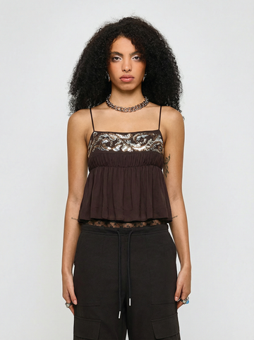 Glow Code Cami Top - Cocoa Brown