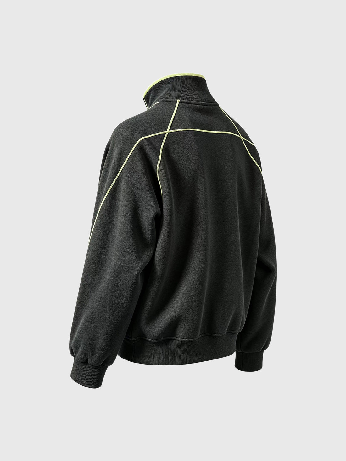 Weekday Outdoor Baggy High-Neck Zip-up Jacket - Black
