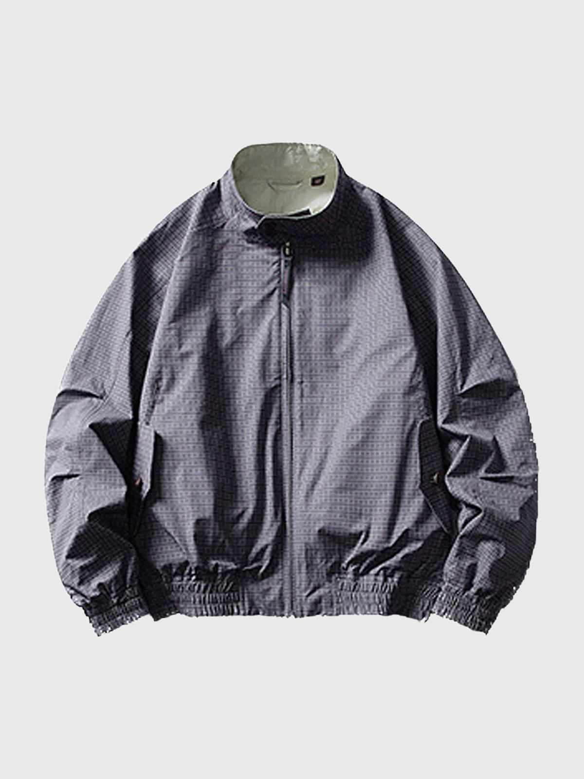 Weekday Outdoor Baggy Contrast Color Zip-up Jacket - Grey