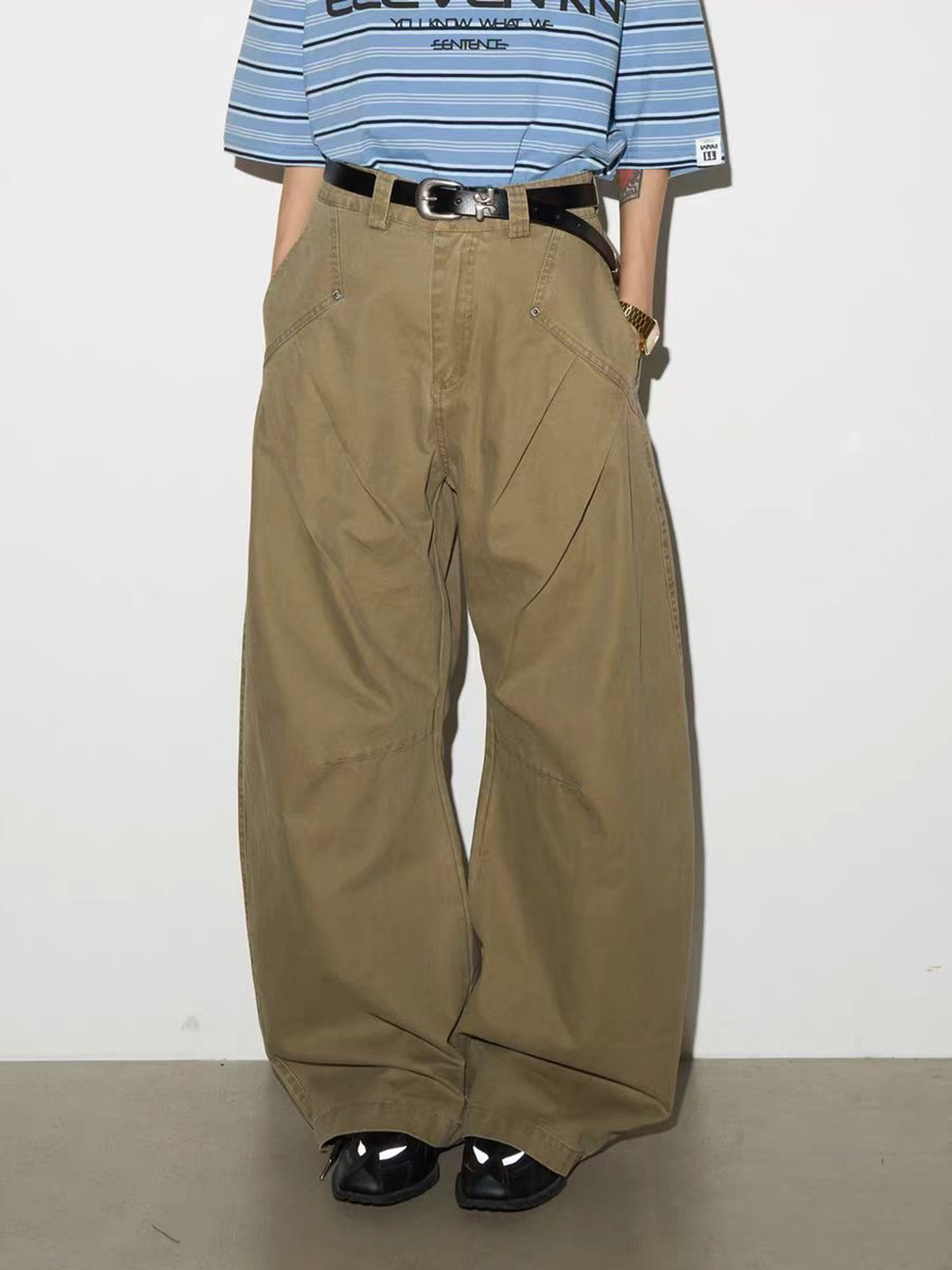 Station Bell Pants – Taupe Khaki