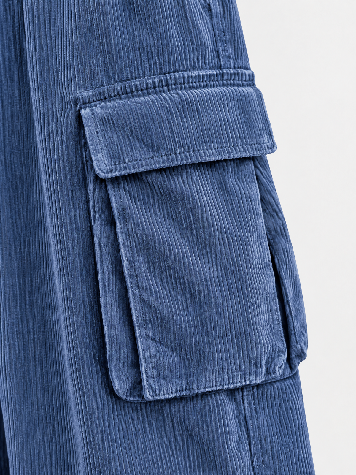 Weekday Outdoor Multi-Pocket Denim Cargo Maxi Pants - Medium Blue