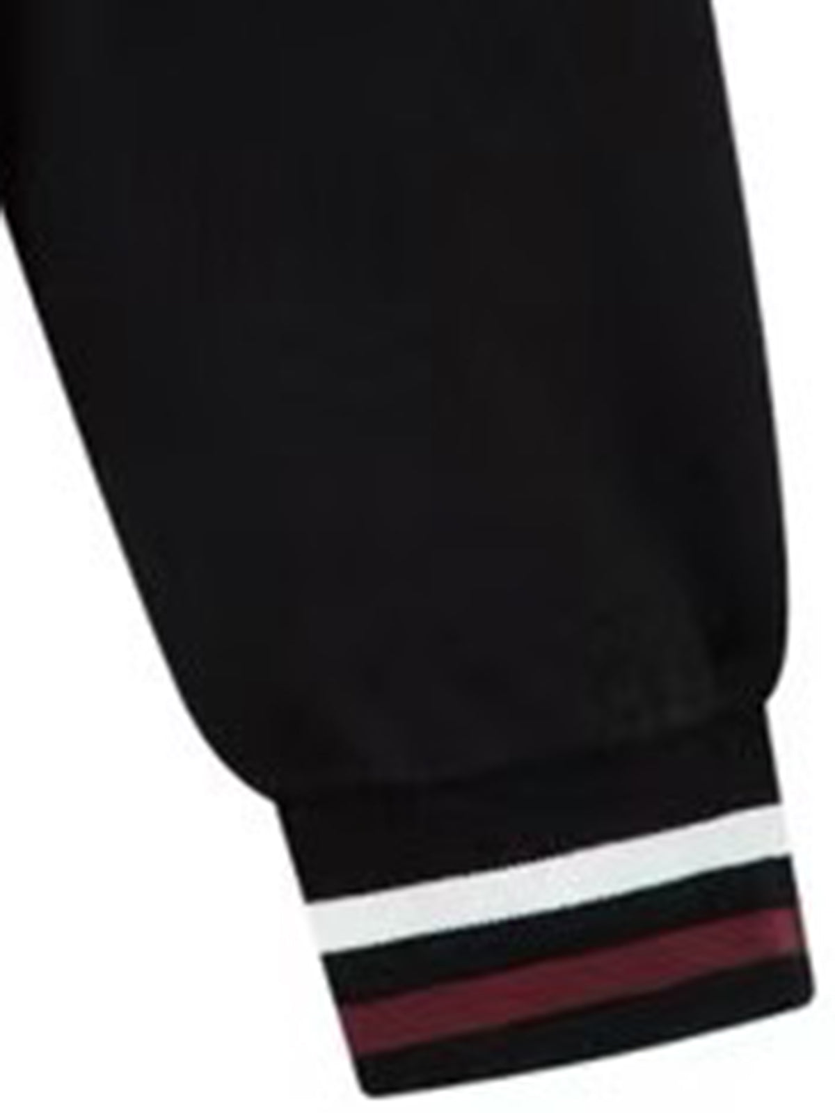 Rink Line Varsity Jacket - Black White