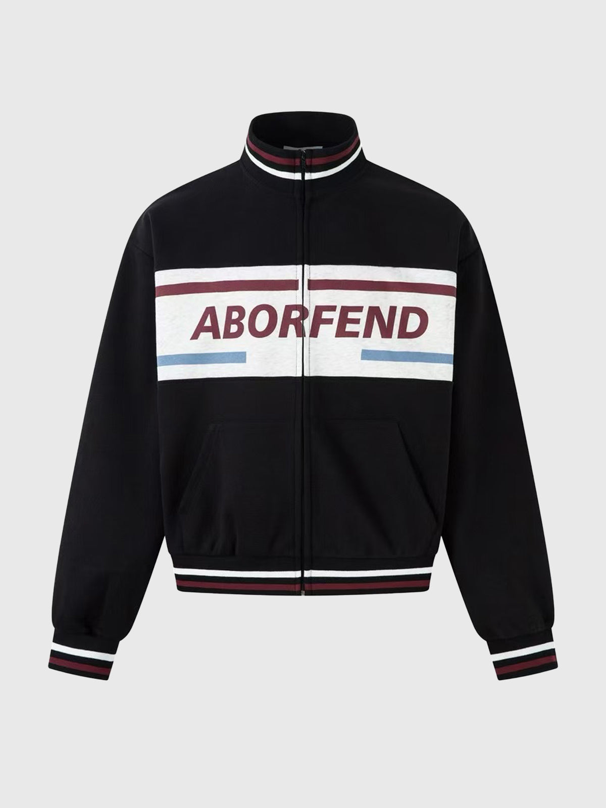 Rink Line Varsity Jacket - Black White