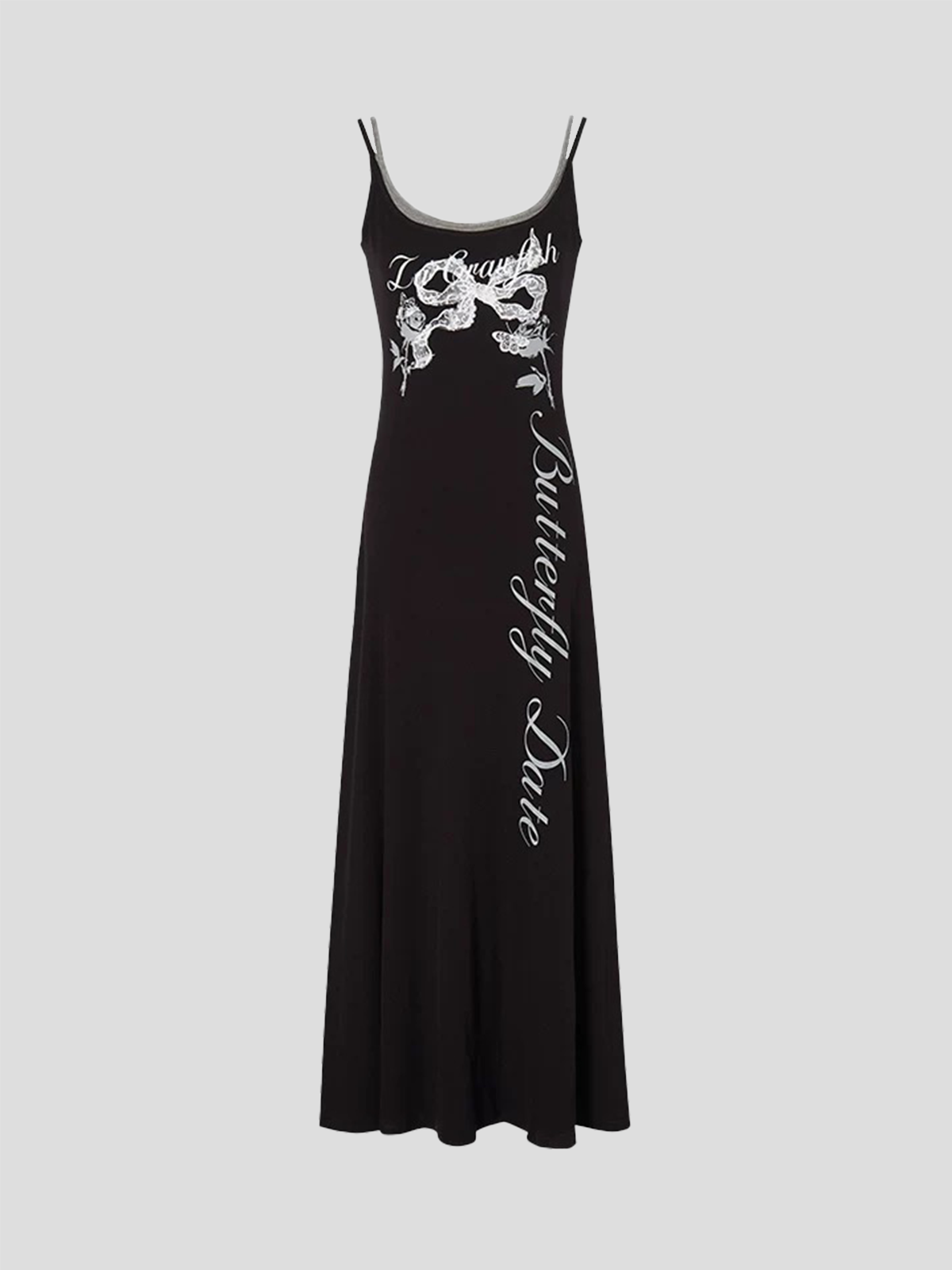 Date Stamp Tank Dress - Ink Black