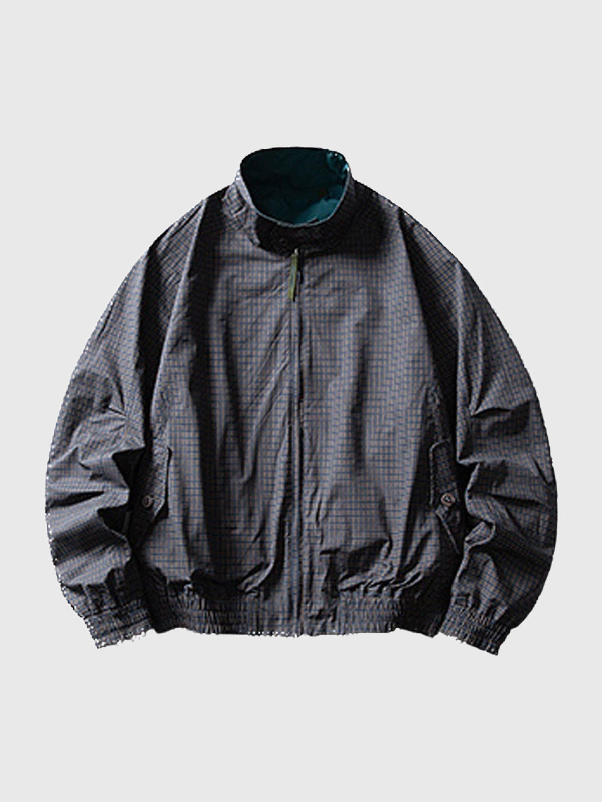 Weekday Outdoor Baggy Contrast Color Zip-up Jacket - Black