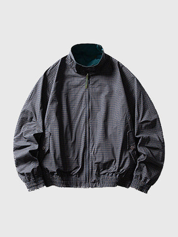 Weekday Outdoor Baggy Contrast Color Zip-up Jacket - Black