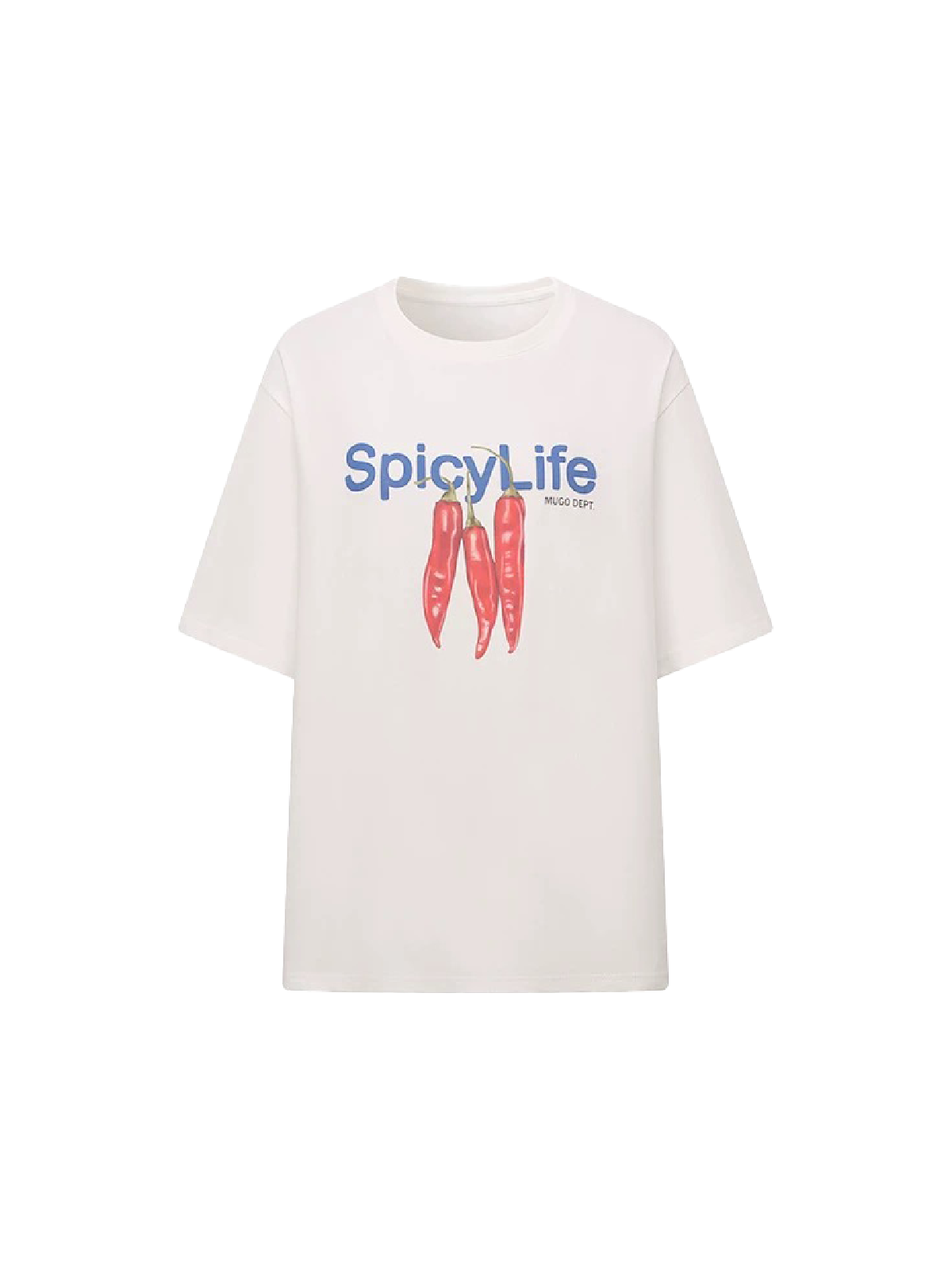 Snack Time Signal Tee – White Chili