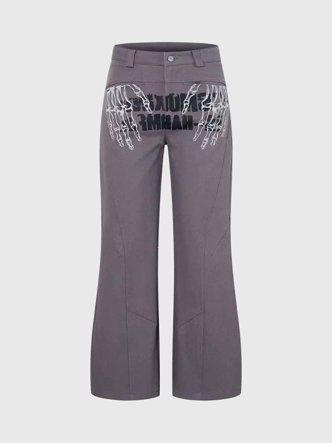 Skeletal Signal Flare Pants - Charcoal Grey