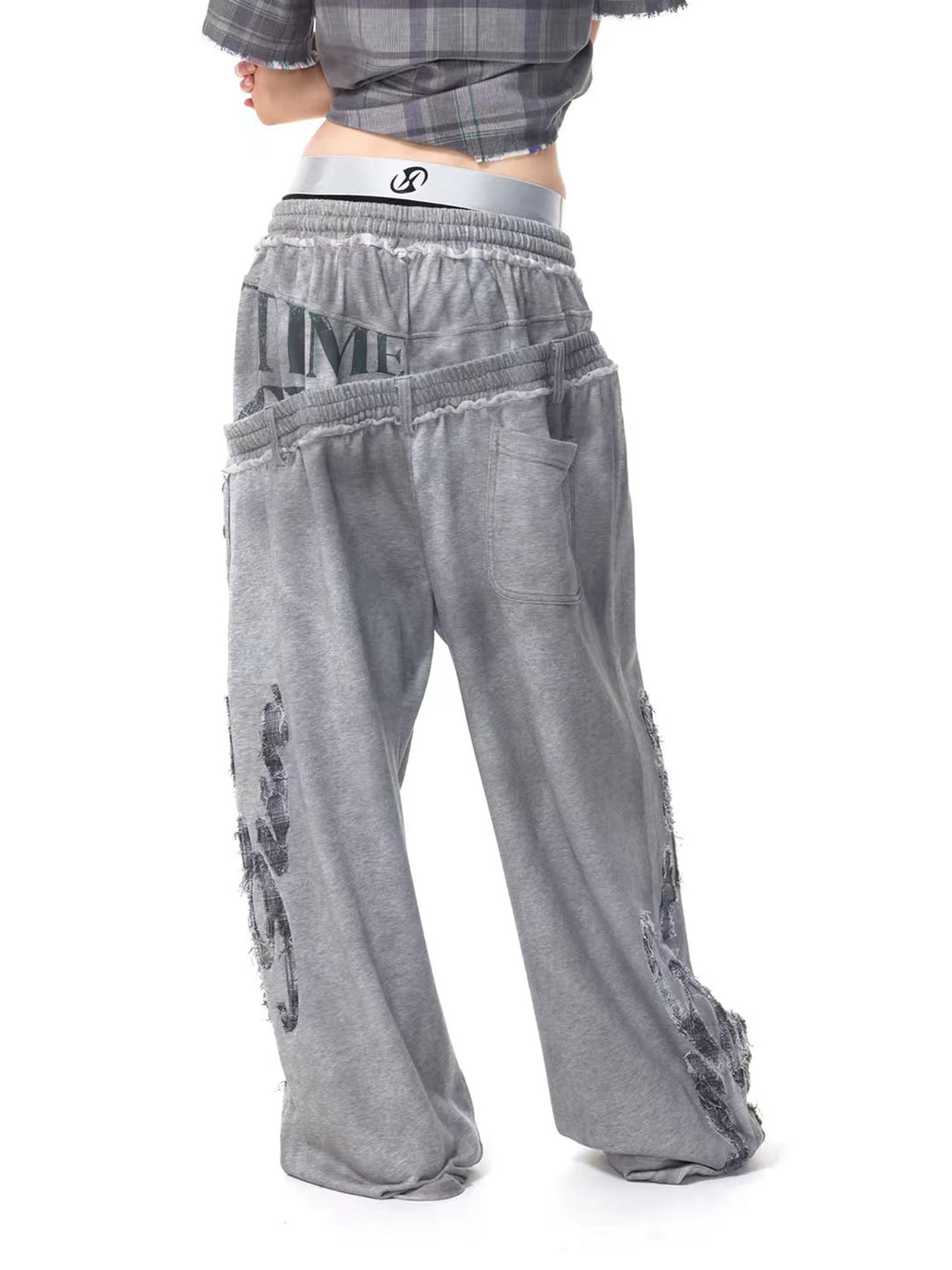 American Club Wide-leg Washed Denim Maxi Pants - Blue