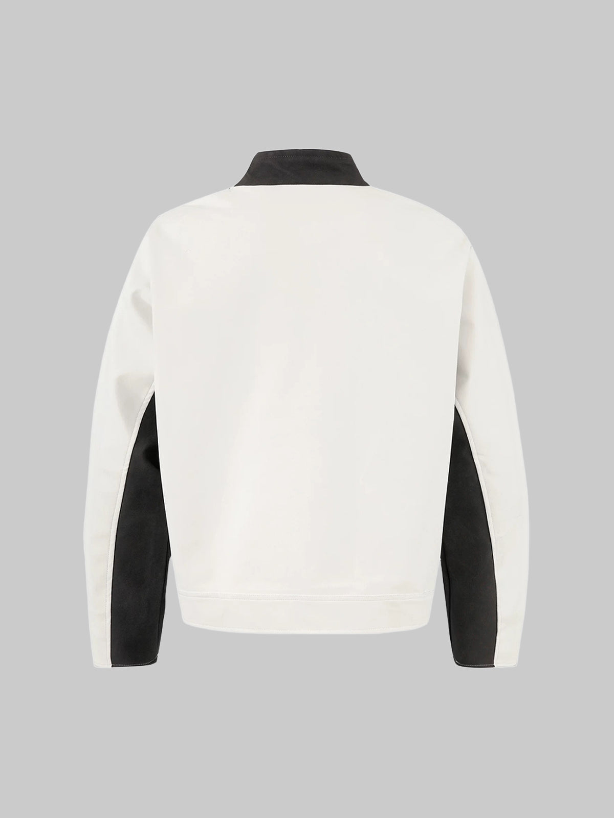 Co-ed Dorm Baggy Racing Zip-up Jacket - Black